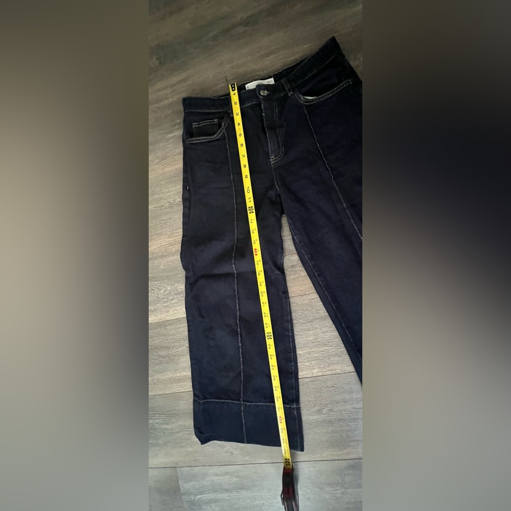 Mango Dark Blue Cropped Jeans - Picture 6 of 8